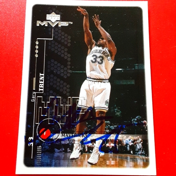AUTOGRAPHED Trent Dallas Mavericks NBA Basketball Card - Picture 2 of 3